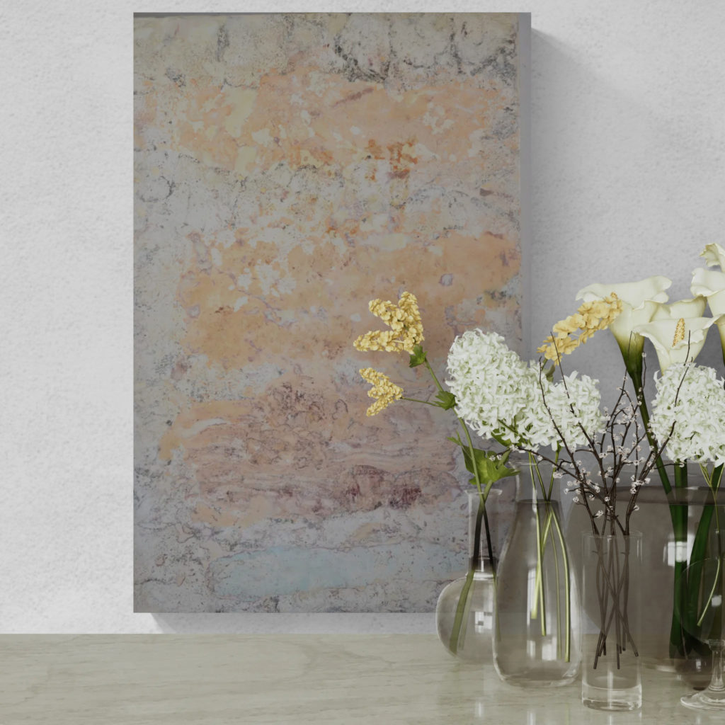 Composition minérale I décor fleuri